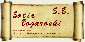 Sotir Bogaroški vizit kartica